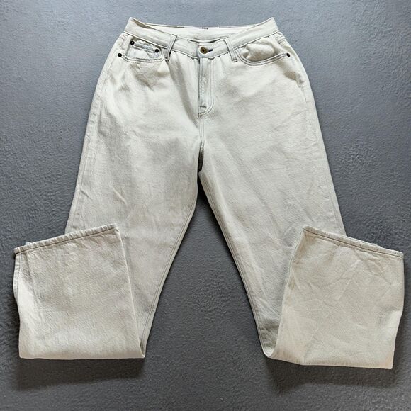 NSF Jeans Womens 31 White Wash Made in USA Straight Leg Cotton Denim Zip Fly - Picture 1 of 13